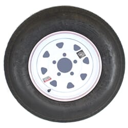 13" White Spoke Wheel and Bias Tire ST17580D13C with a 5-4.5" Bolt Circle - 128689WT11B-PMK