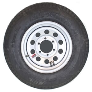 15" Silver Modular Wheel and Bias Tire ST22575D15D with a 6-5.5" Bolt Circle - 128698GCCWT33B-PMK