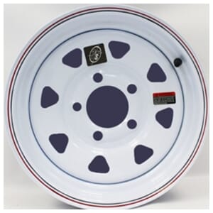 13x4.5 White Spoke Trailer Wheel with a 5-4.5" Bolt Circle - 128689