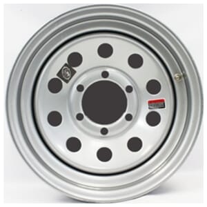 16"x6" Silver Modular Trailer Wheel 6-5.5" Bolt Circle - 128700GCC