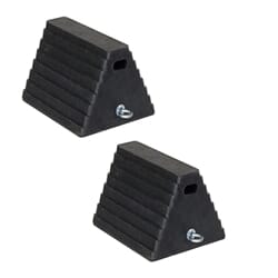 Buyers Products Heavy Duty Rubber Wheel Chock with Chain Eye 10x8x6 Inch - WC1086