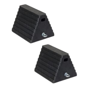 Buyers Products Heavy Duty Rubber Wheel Chock with Chain Eye 10x8x6 Inch - WC1086