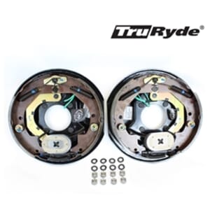 Pair of 10" x 2 1/4" TruRyde® Electric Brake Assemblies for 3,500 lbs. Trailer Axles - 23158-IPS