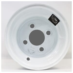 Wide Eight Inch Four Lug White Trailer Wheel - 1895DM4