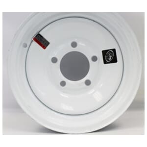 Twelve Inch Five Hole Solid White Trailer Wheel - 51200