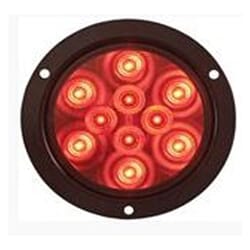 Optronics 4” Round Sealed LED Stop/Turn/Tail Flange Mount Light - STL42RBK