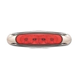 Optronics Red Miro-Flex Star Sealed LED Marker/Clearance Light (4 Diodes) - MCL19RB