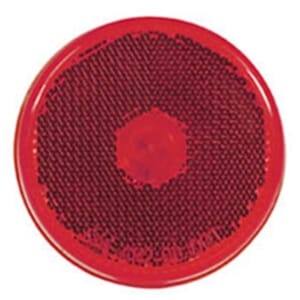 Optronics Red Sealed 2.5" Round Side Marker/Clearance Light with Reflectorized Lens - MC57RBK