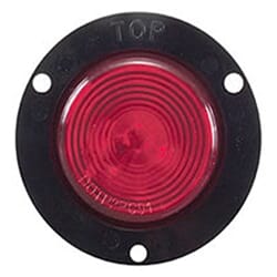 Optronics Red 2" Sealed Flange-Mount Round Side Marker/Clearance Light - MC52RBK