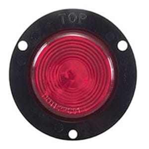 Optronics Red 2" Sealed Flange-Mount Round Side Marker/Clearance Light - MC52RBK