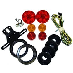 Optronics Fleetcount Round LED Trailer Light Kit for under 80" wide, under 30' long and under 10,000 lbs capacity - 107-LK