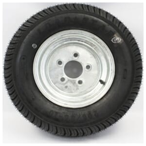 LoadStar 205/65-10E Tire Mounted on a 10"x6" Galvanized Wheel with a 5 lug 4.5" Bolt Circle - 5102090GALV