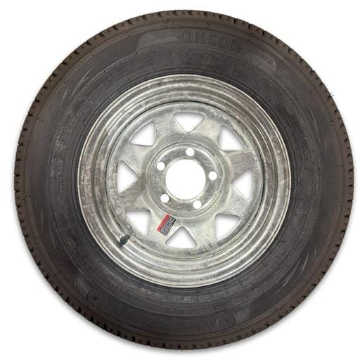 13" Galvanized Wheel and Bias Tire ST20575D13C with a 5-4.5" Bolt Circle - JG13X45GSWT11B-PMK