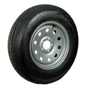 15" Silver Modular Wheel and Radial Tire ST20575R15C with a 5-4.5" Bolt Circle - 128694GCCWT31R-PMK
