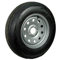 15" Silver Modular Wheel and Radial Tire ST20575R15C with a 5-5" Bolt Circle - 131616GCCWT31R-PMK