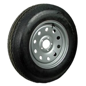 15" Silver Modular Wheel and Radial Tire ST20575R15C with a 5-5" Bolt Circle - 131616GCCWT31R-PMK