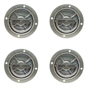 Buyers Products 4-Pack Heavy Duty Recessed Rotating Rope Ring 360° Swivel - B901X4