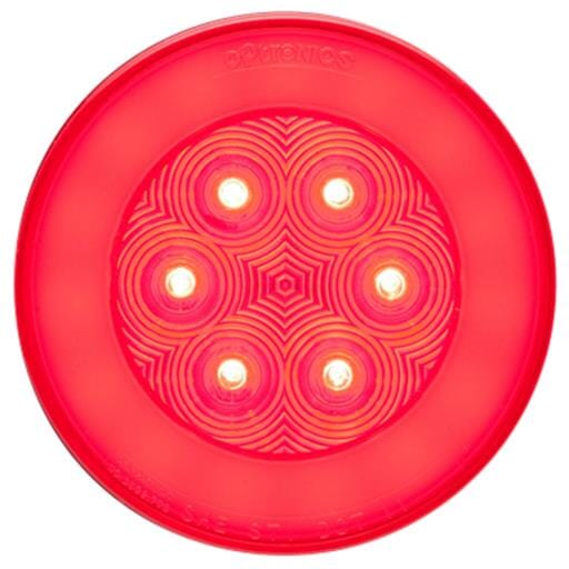 Optronics 4" Round GloLight Stop/Turn/Taillight RED -STL101RBK