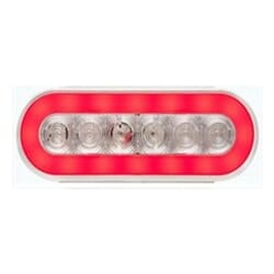 Optronics 6" Clear Oval Golight Stop/Turn/Taillights RED - STL111RCBK