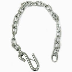 36" X 1/4" 1-HOOK SAFETY CHAIN, 5,000 lbs. capacity.