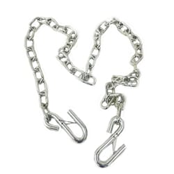 60" X 1/4" 2-HOOK SAFETY CHAIN, 5,200 lbs. capacity.