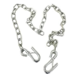 60" X 1/4" 2-HOOK SAFETY CHAIN, 5,200 lbs. capacity.