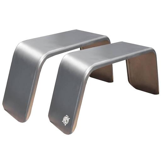 Pair of Square Single Fenders Recommended for 14"-16" Wheels - TFT68SEX2