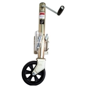 1,500 lbs. Capacity RAM® Side Wind Bolt-on Swivel Trailer Jack Zinc Coated with 8" Caster - MJ-1500B