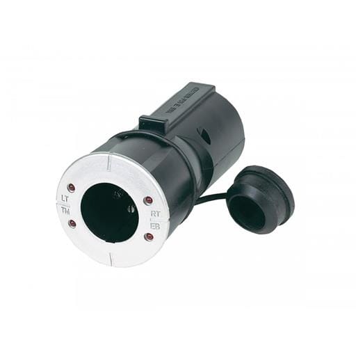 7 RV Blade to 6 Pole Round with LED Test Lights (center pin electric brake) - 47535