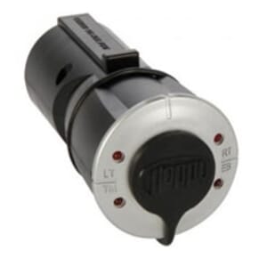 7 RV Blade to 6 Pole Round with LED Test Lights (center pin electric brake) - 47535