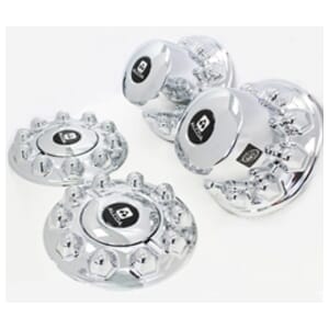 Two Front and Rear Center Caps for 2005-2011 Ford F450 & F550 Dual Rear Wheel Trucks -100450