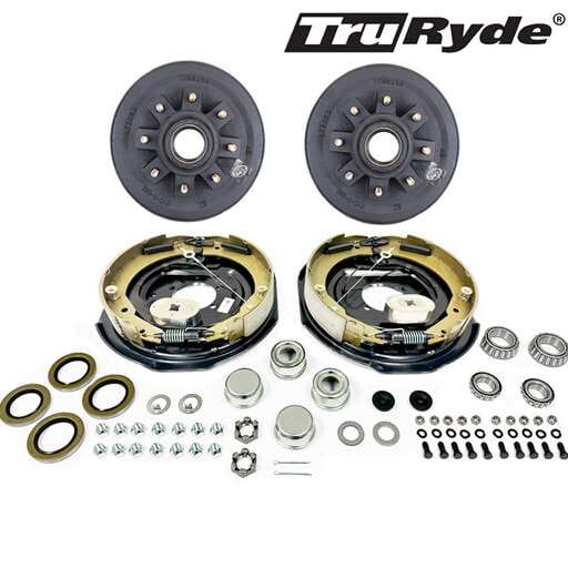 8-6.5" Bolt Circle 7,000 lbs. 1/2" Studs TruRyde® Trailer Axle Self-Adjusting Electric Brake Kit - BK42865ELEAUTO-IPS