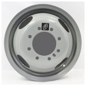 16" 8-6.5" Bolt Circle, 5.35" Offset, 4.88" Center Hole Flat Mount Dual Wheel - X45334K