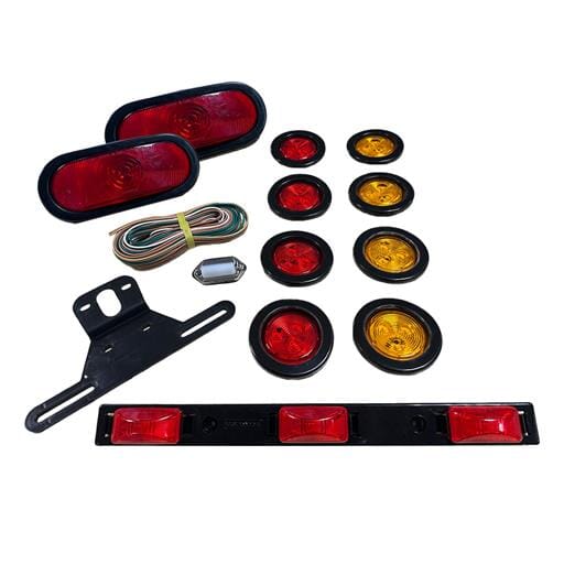 Optronics Oval Grommet incandescent Trailer Light Kit for over 80" wide, over 30' long and under 10,000 lbs capacity - 223-LK