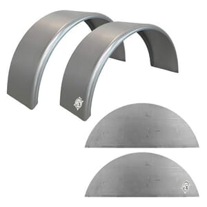 Pair of 32" x 9" Uncoated Trailer Fenders with Fender Backs - TFT68EX2WFB