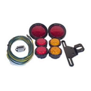 Optronics Round Grommet Incandescent Trailer Light Kit for under 80" wide, under 30' long and under 10,000 lbs capacity - 202-LK