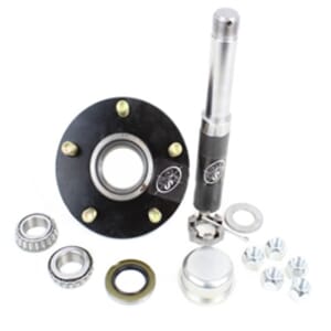 Round R104BT8X BT8 Spindle & 5-4.5" Bolt Circle Trailer Hub - R1BT8BT122E