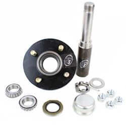 Round R204BT8X BT8 Spindle & 4-4" Bolt Circle Trailer Hub - R2BT8BT121E