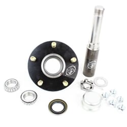 Round R204BT8X BT8 Spindle & 5-4.5" Bolt Circle Trailer Hub - R2BT8BT122E