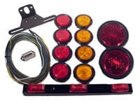 Optronics Round Grommet LED Trailer Light Kit for over 80" wide, over 30' long and under 10,000 lbs capacity - 122-LK