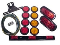 Optronics Oval Grommet LED Trailer Light Kit for over 80" wide, over 30' long and under 10,000 lbs capacity - 123-LK