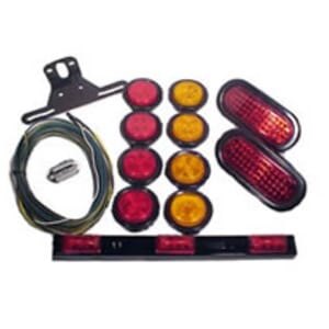 Optronics Oval Grommet LED Trailer Light Kit for over 80" wide, over 30' long and under 10,000 lbs capacity - 123-LK