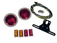 Optronics Round Flange mount LED Trailer light kit for under 80" wide, under 30' long and under 10,000 lbs capacity - 104-LK