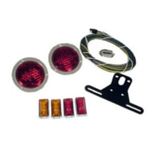 Optronics Round Flange mount LED Trailer light kit for under 80" wide, under 30' long and under 10,000 lbs capacity - 104-LK