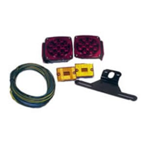Optronics Square LED Trailer Light Kit for under 80" wide, under 30' long and under 10,000 lbs capacity - 101-LK