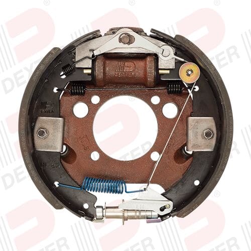 Dexter® 12 1/4" x 3 3/8" Left Hand 8,000 lbs. Hydraulic Duo-Servo Forward Self-Adjusting Backing Plate - K23-402-00