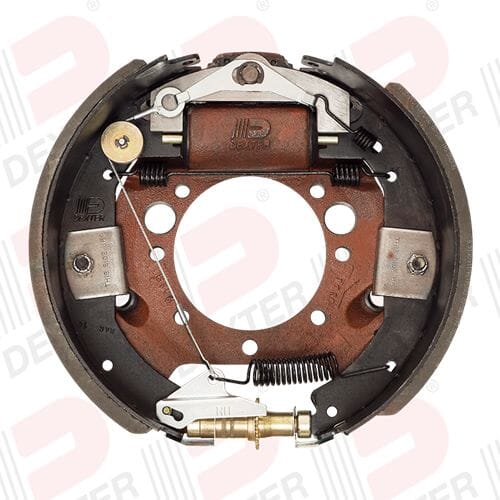 Dexter® 12 1/4" x 3 3/8" Right Hand 8,000 lbs. Hydraulic Duo-Servo Forward Self-Adjusting Backing Plate - K23-403-00