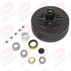 3K Trailer Axle Hub and Drum 5-4.50 Bolt Circle with E-Z Lube Grease Cap - K08-418-91