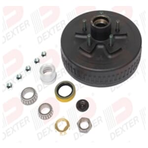 3K Trailer Axle Hub and Drum 5-4.50 Bolt Circle with E-Z Lube Grease Cap - K08-418-91