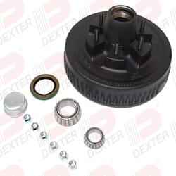 Dexter Drum 5.2K axle,6-5.50 BC, studded 1/2"-20, 2.25 seal, standard grease cap - K08-201-97